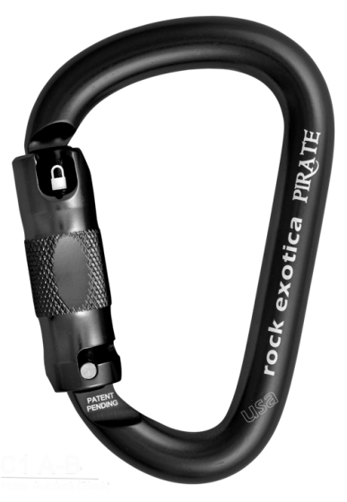 Pirate Auto-Lock Carabiner Black