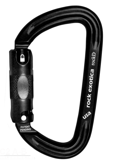 rockD Auto-Lock Carabiner Black