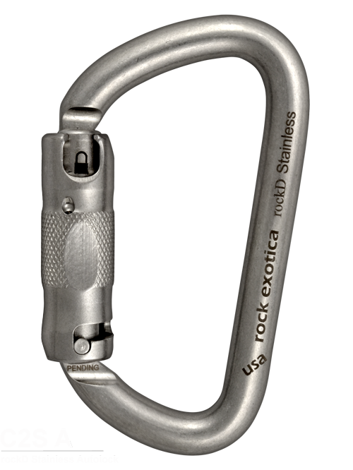 rockD Stainless Auto-Lock Carabiner