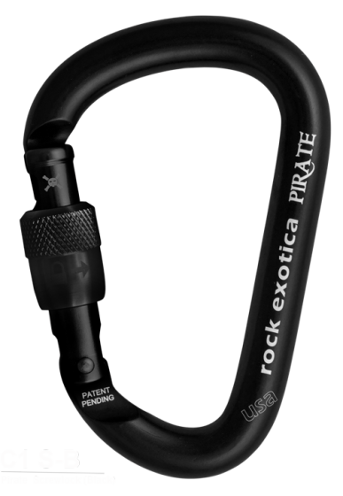 Pirate Screw-Lock Carabiner Black Pirate Screw-Lock Carabiner Black