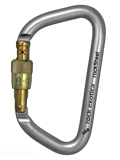 rockSteel Screw-Lock Carabiner