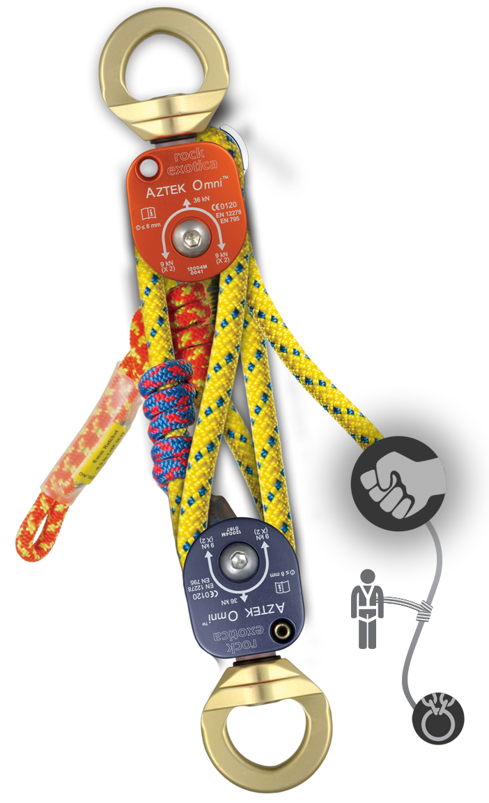 AZTEK Pulley System | Rock Exotica rope rescue and rigging pulley system
