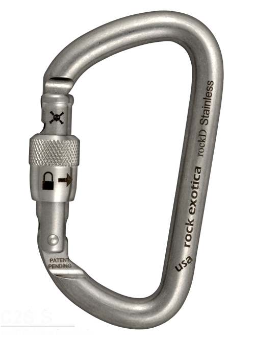 rockD Stainless Screw-Lock Carabiner (Cosmetic Second)
