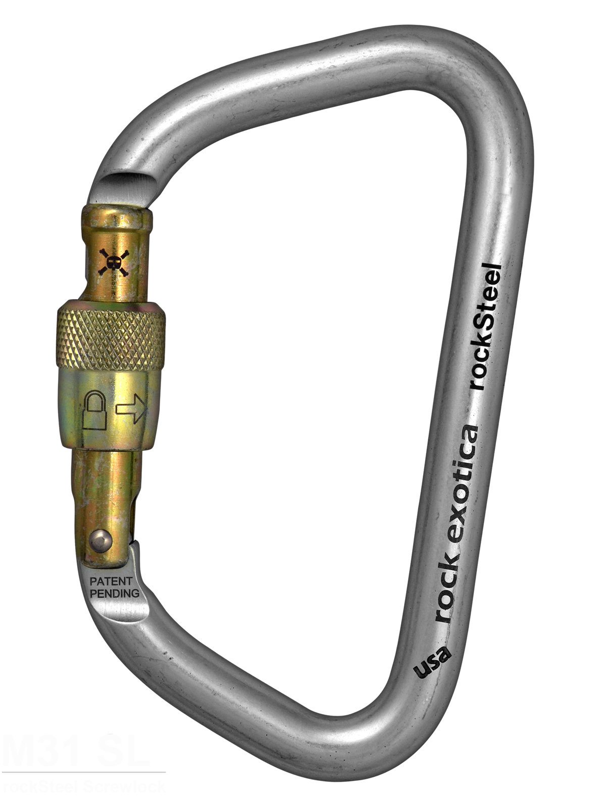 rockSteel Screw-Lock Carabiner (Cosmetic Second)