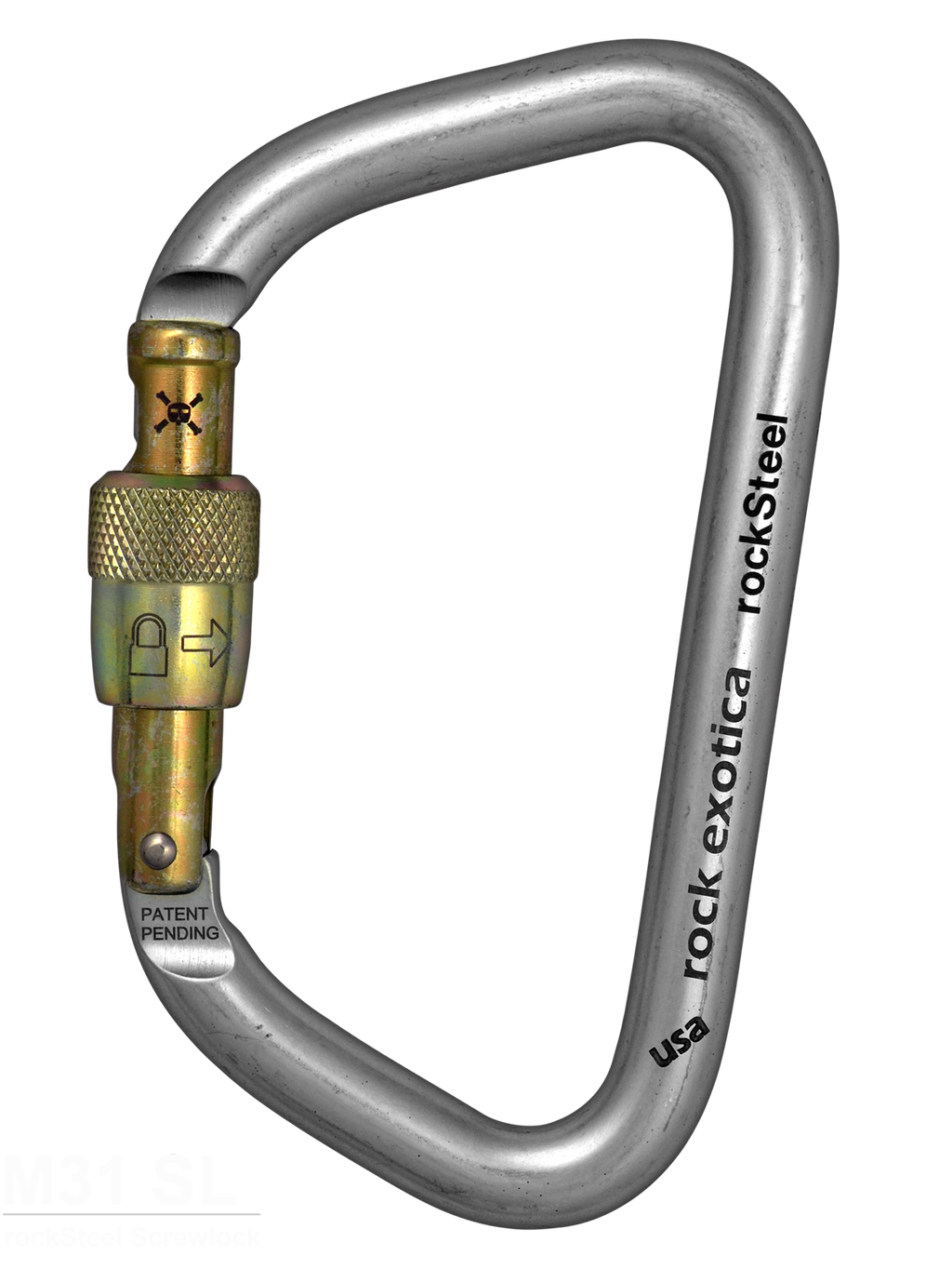 rockSteel Screw-Lock Carabiner (Cosmetic Second)