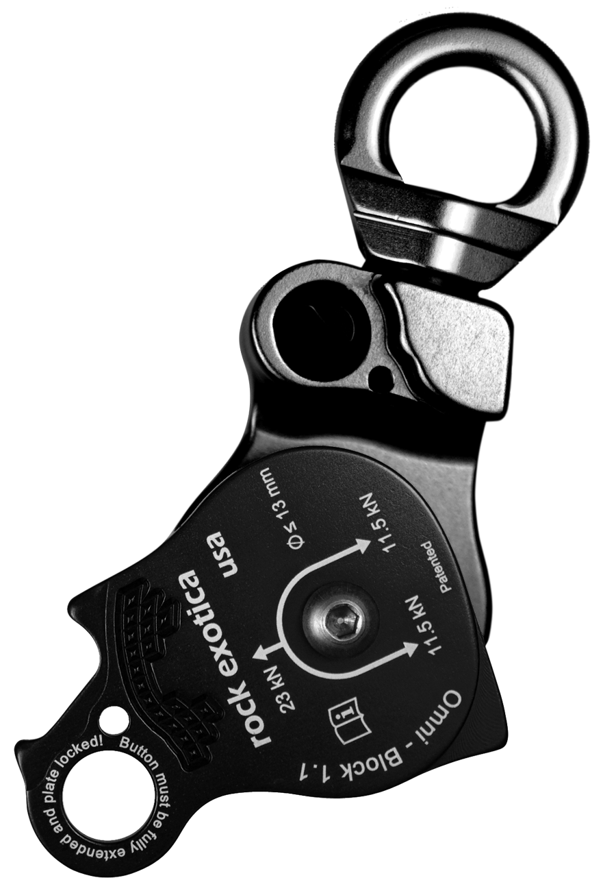 Omni-Block 1.1" Single Pulley Black (Cosmetic Second)