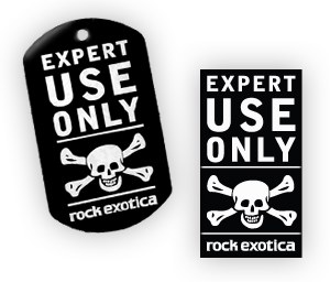 Rock Exotica Tags and Stickers (Quantity of 5)
